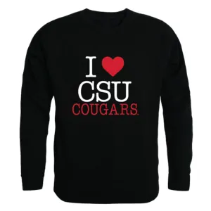 I Love Columbus State University Cougars Fleece Crewneck Pullover Sweatshirt