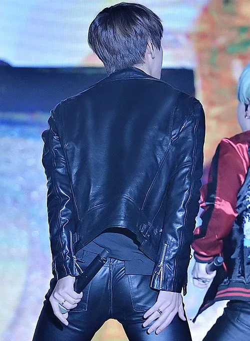 KIM TAEHYUNG LEATHER JACKET FOR MEN