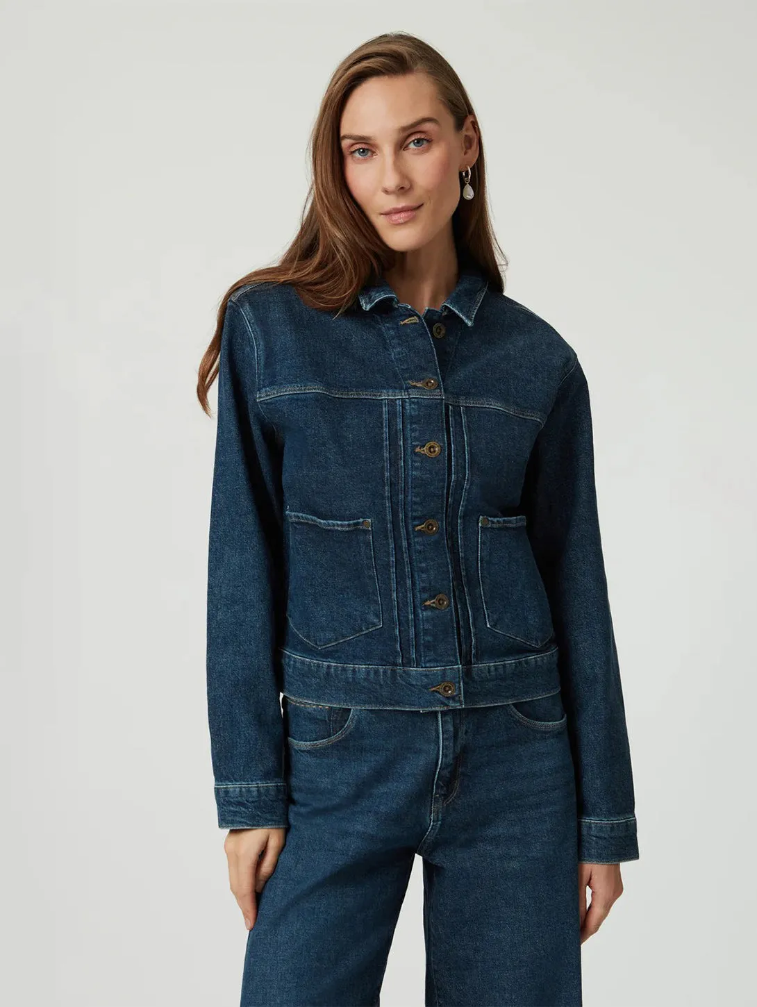 Laurel Denim Jacket - Dark Blue Denim