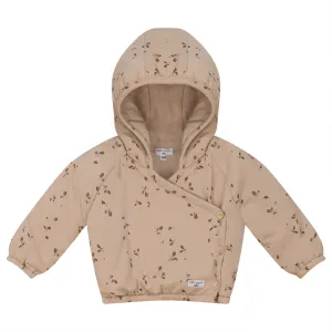 Little Fragile Linen Leaf Print Jacket