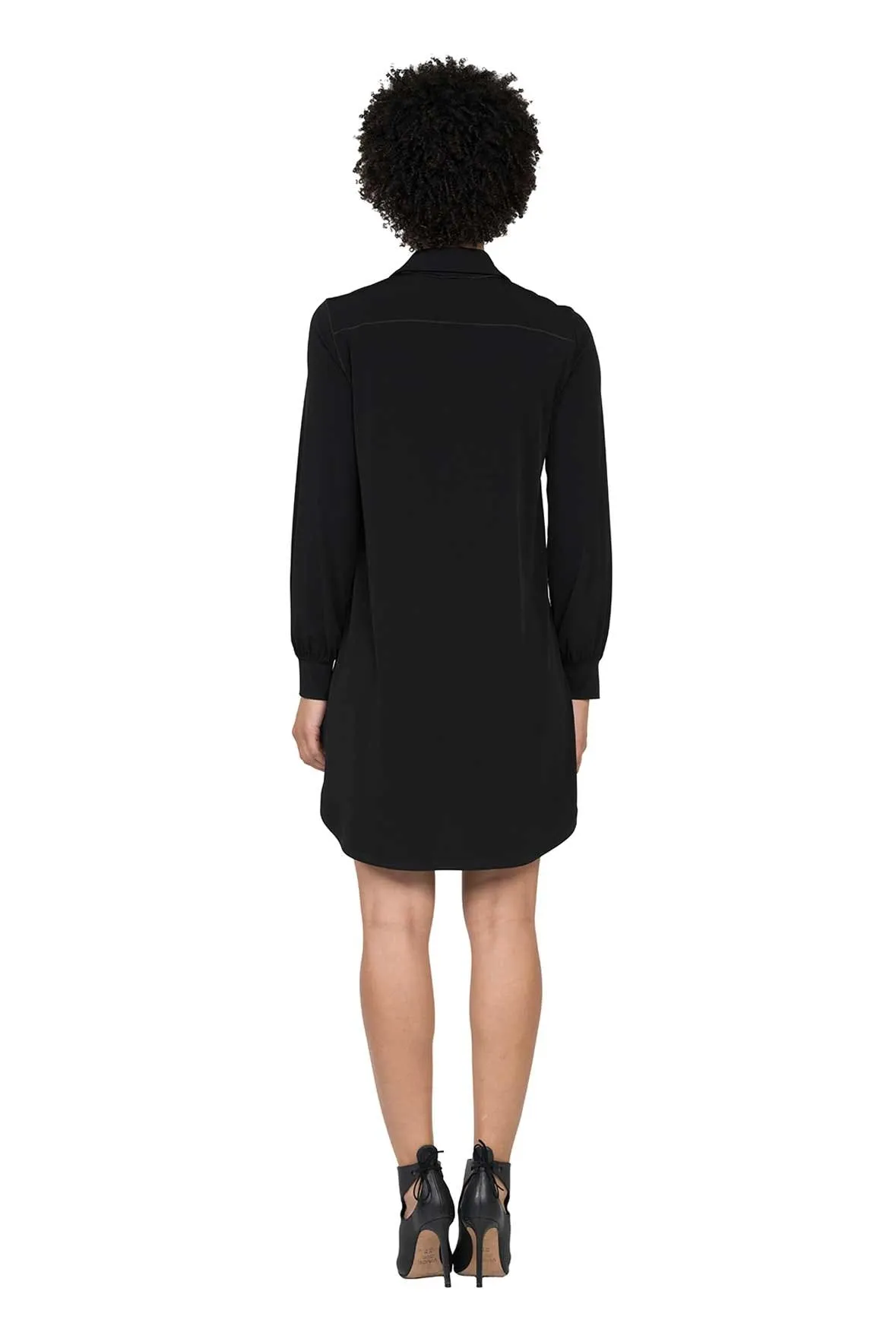 Long Sleeve High Low Shirt Dress