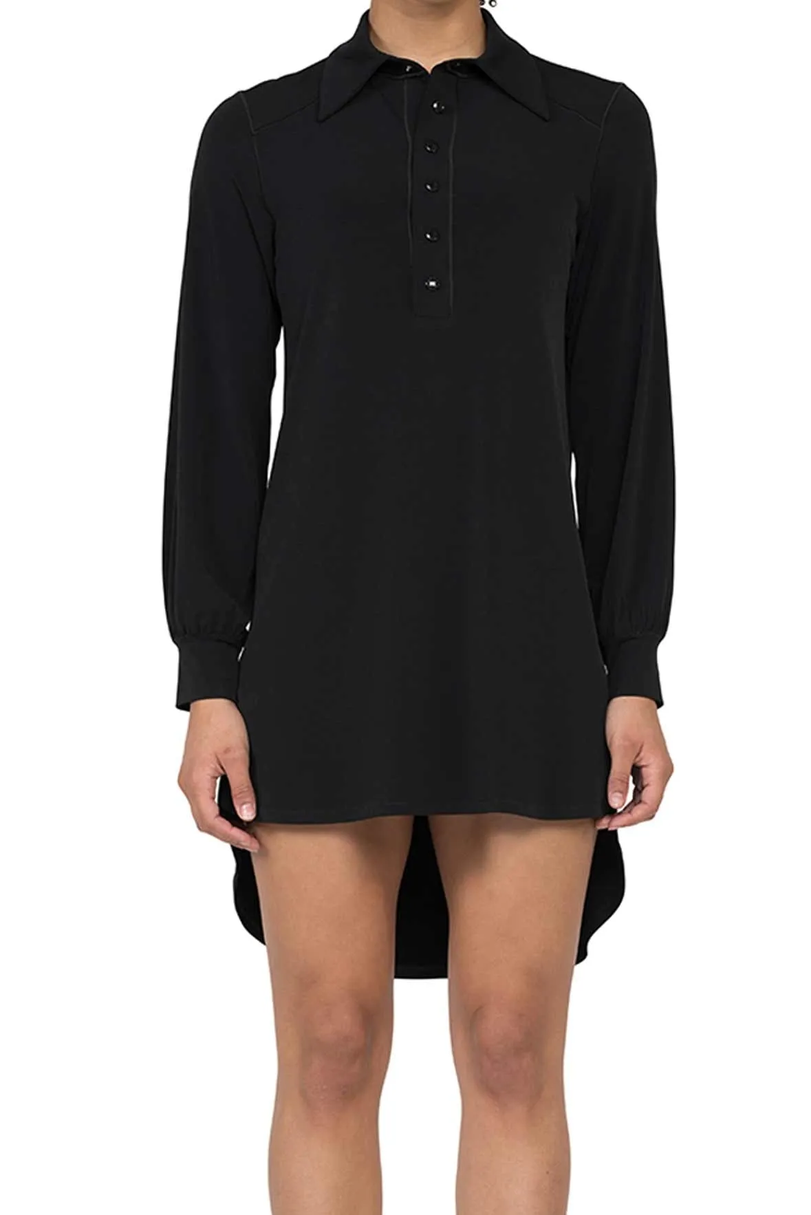 Long Sleeve High Low Shirt Dress