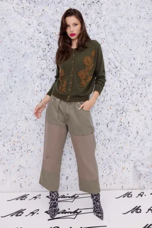 M.A.Dainty Cherish Cardigan Olive Green