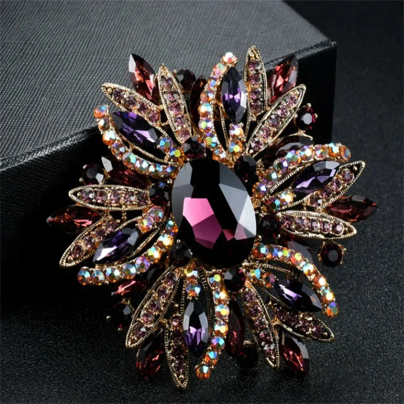 Malti Rhinestone Brooch Pin