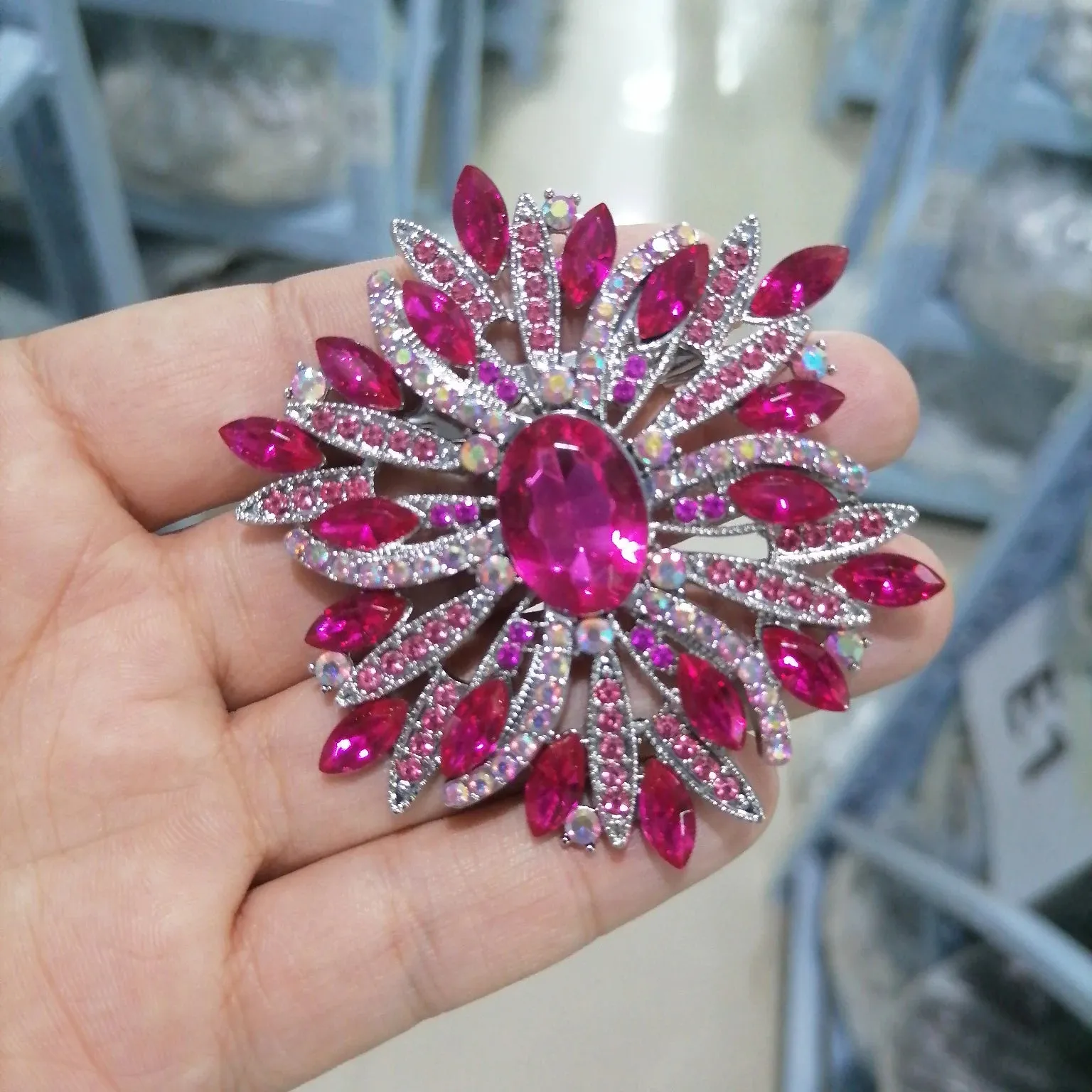 Malti Rhinestone Brooch Pin