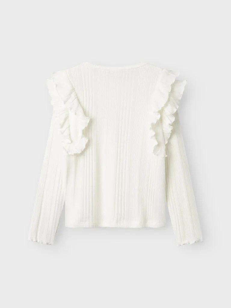 Name It Girls Ribbed Ruffle Top