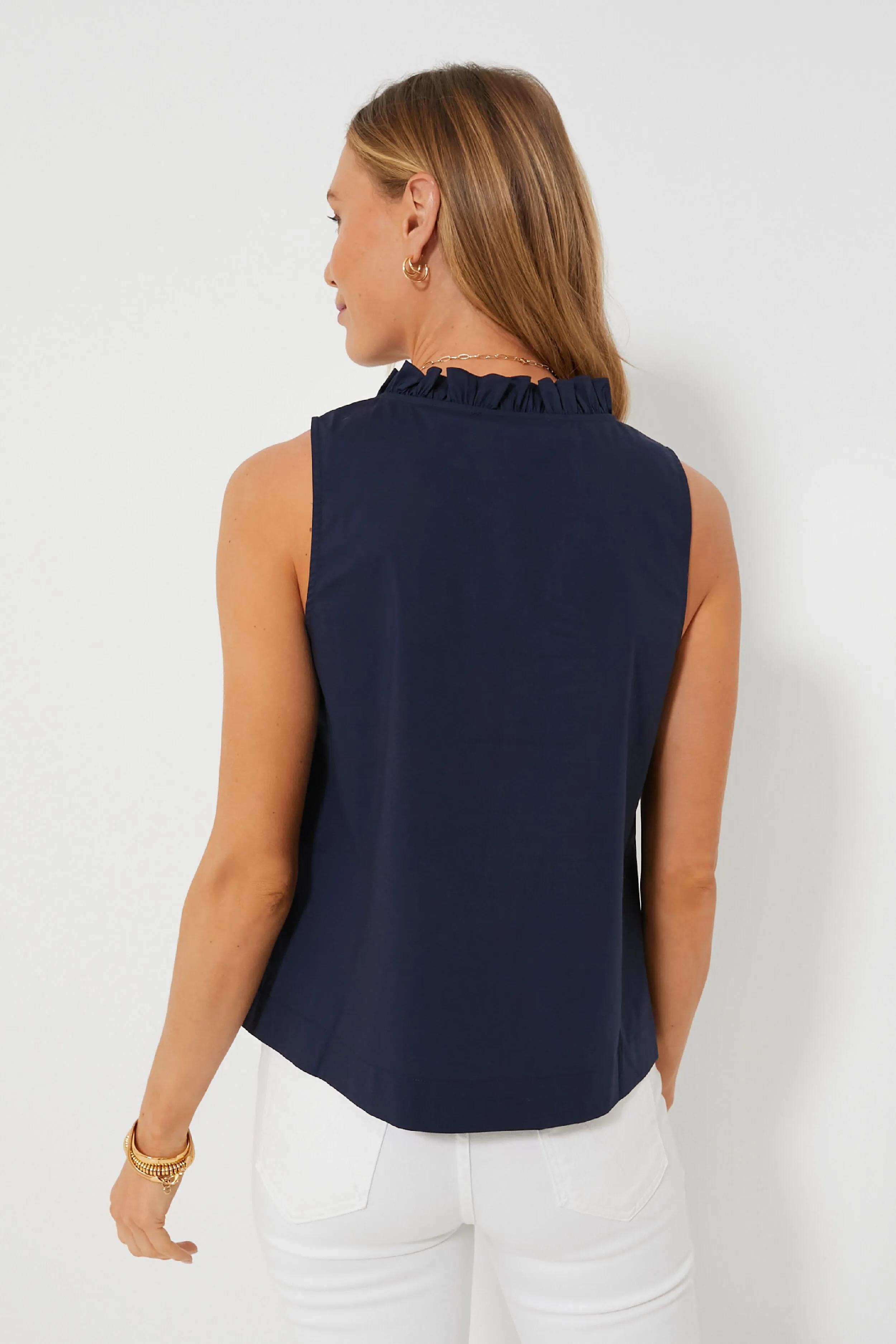 Navy Veronica Top