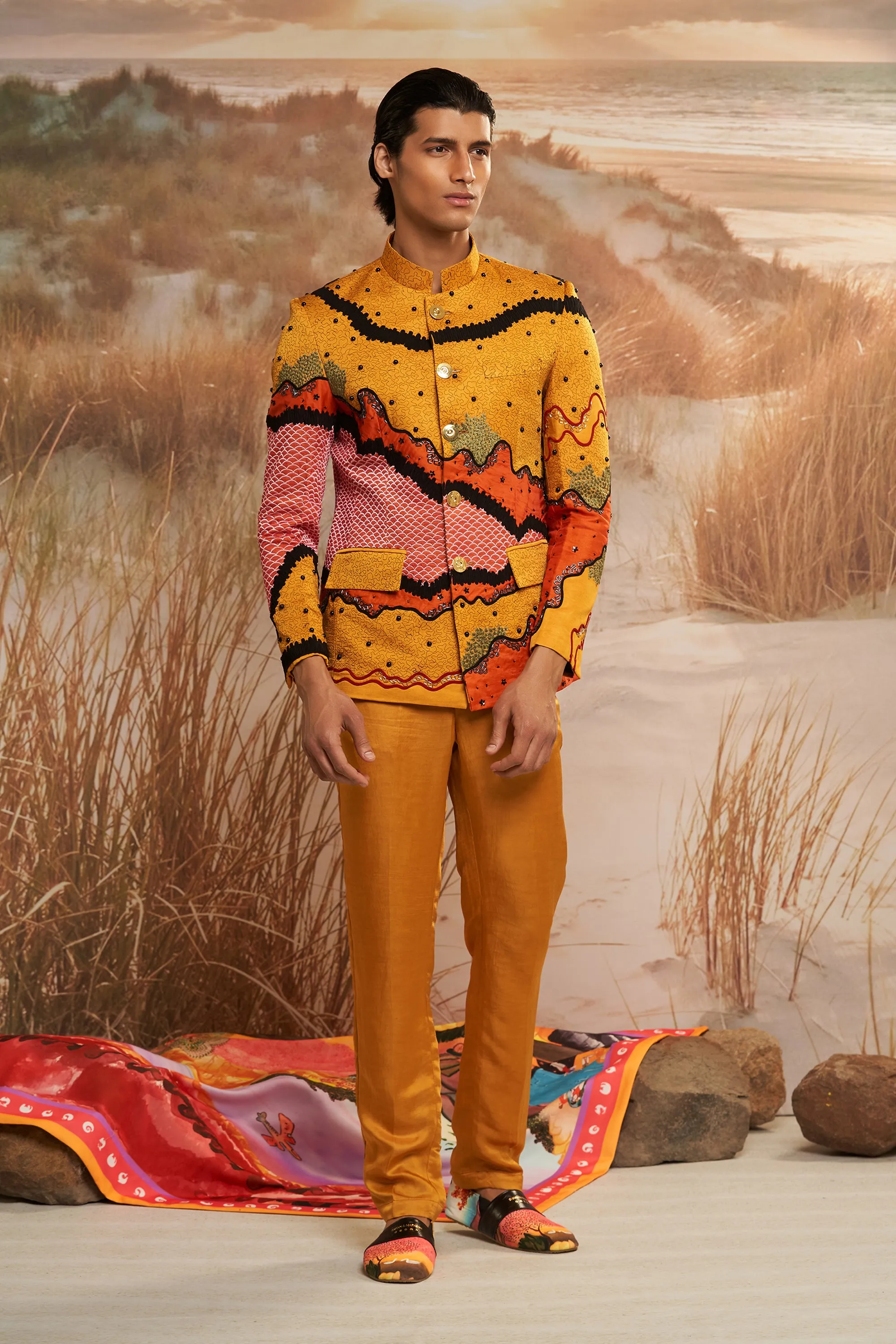 Ochre Dune Celebration Jacket with Pants