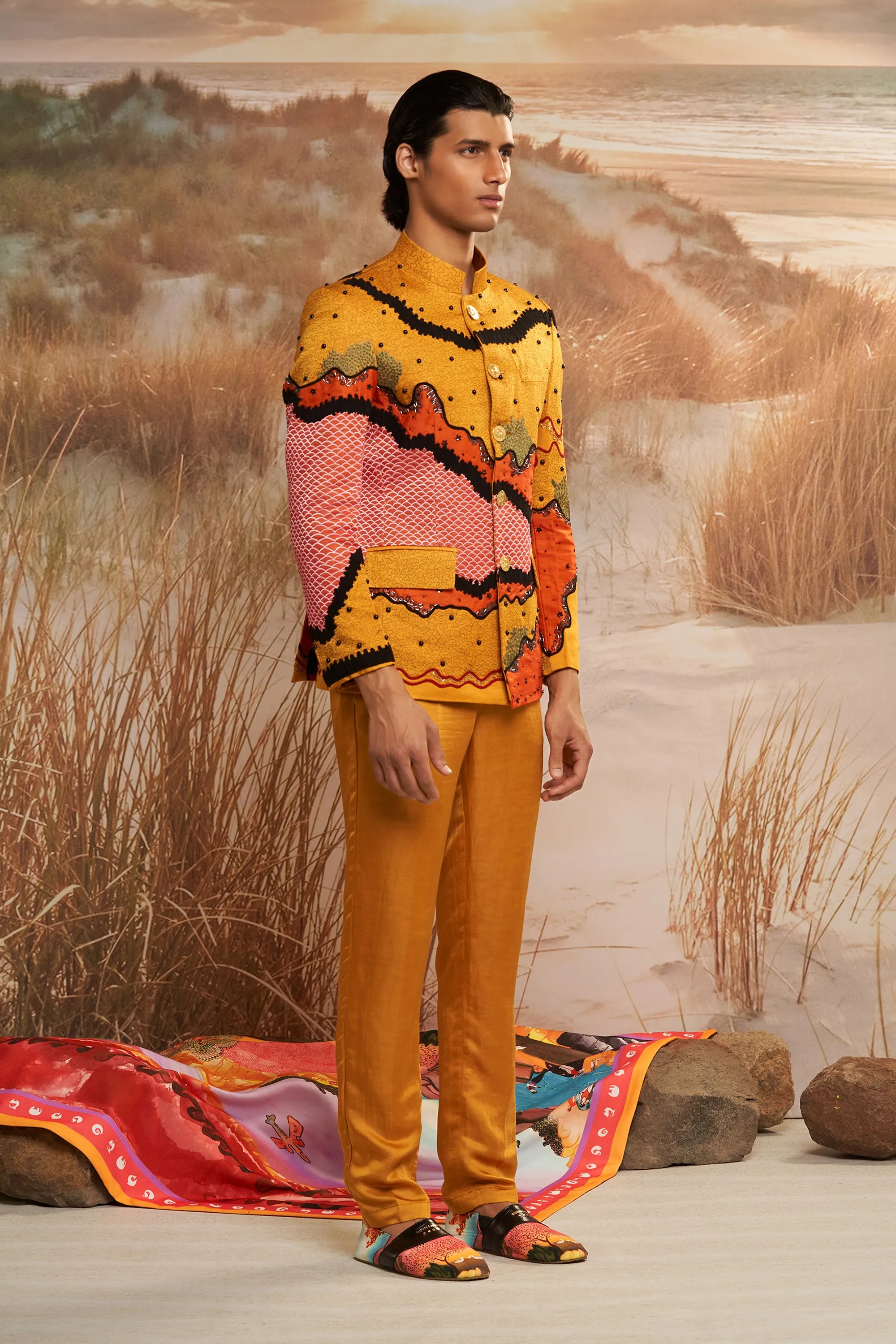 Ochre Dune Celebration Jacket with Pants