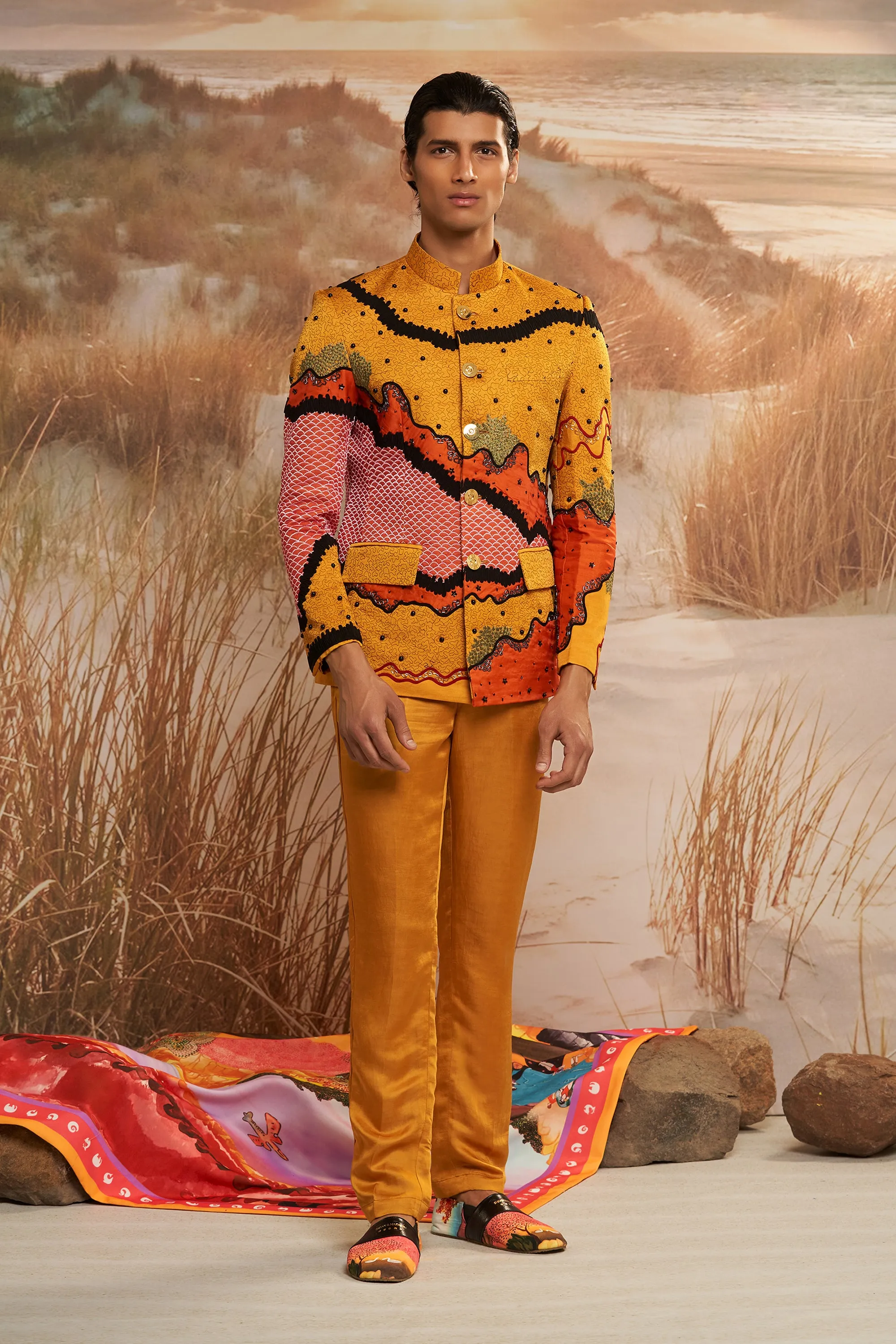 Ochre Dune Celebration Jacket with Pants