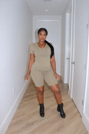 Olive Lounge Short set