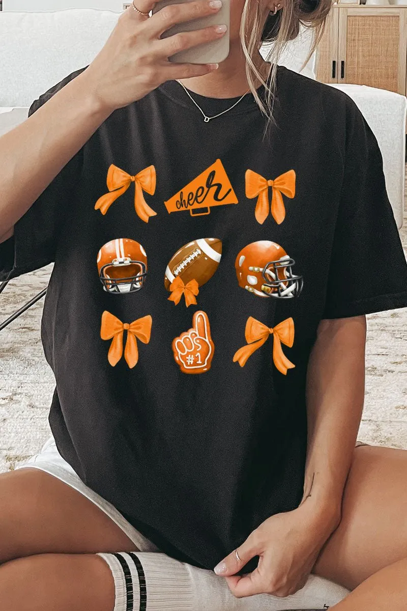 Orange Blitz And Bows Comfort Colors Adult Ring-Spun Cotton Tee