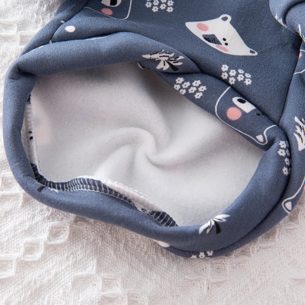 Pet Clothes Cartoon Fleece Sweater Dog Clothes Comfortable Velvet