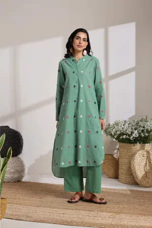 Polka Green Co-Ord Set