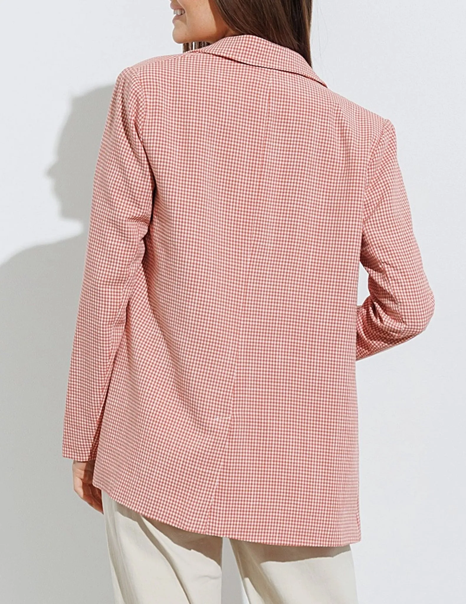 Polly Red Gingham Blazer