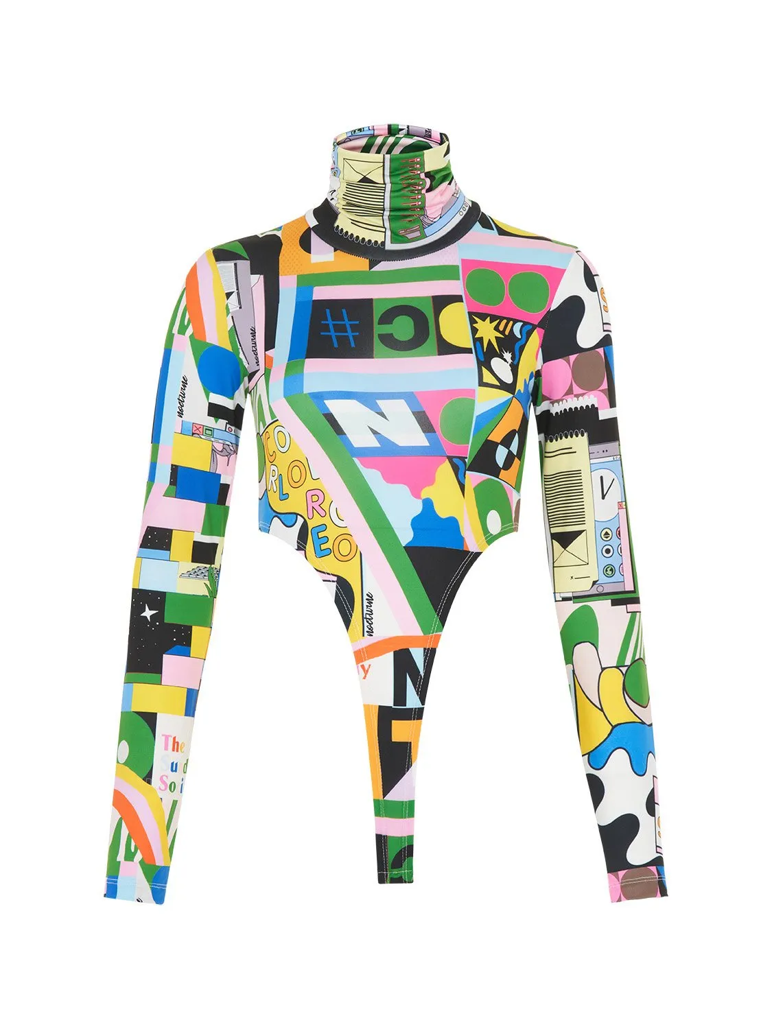 Printed Cut Out Bodysuit