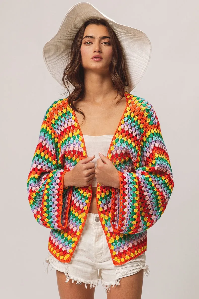 Rainbow Weave Cardigan