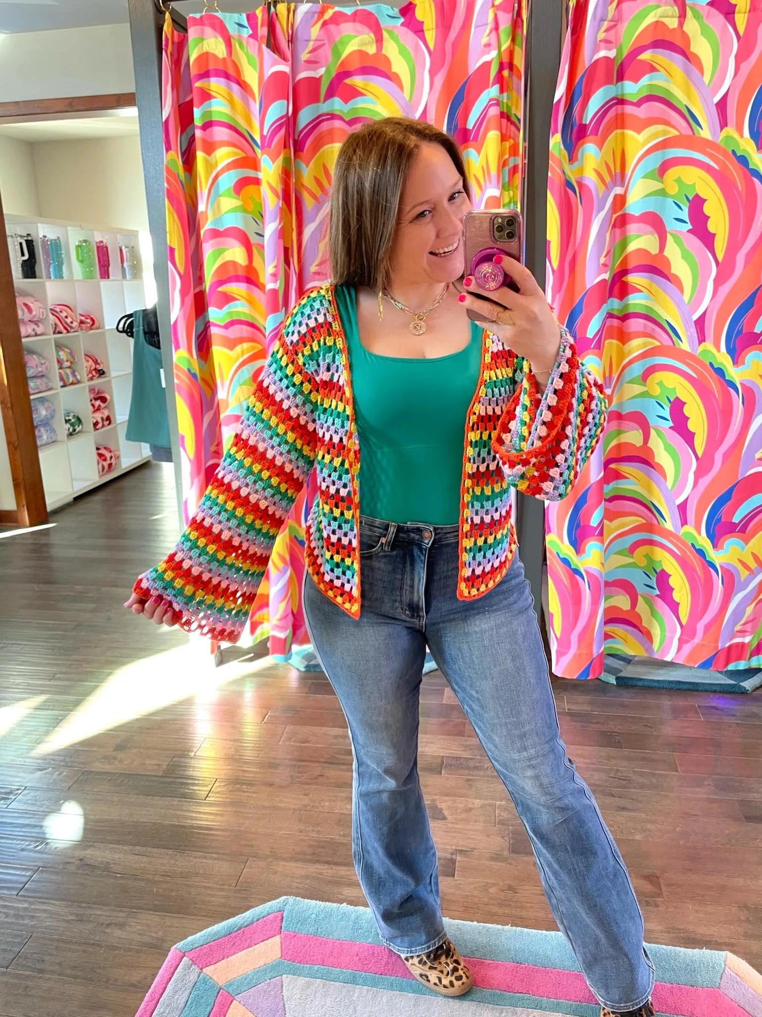 Rainbow Weave Cardigan