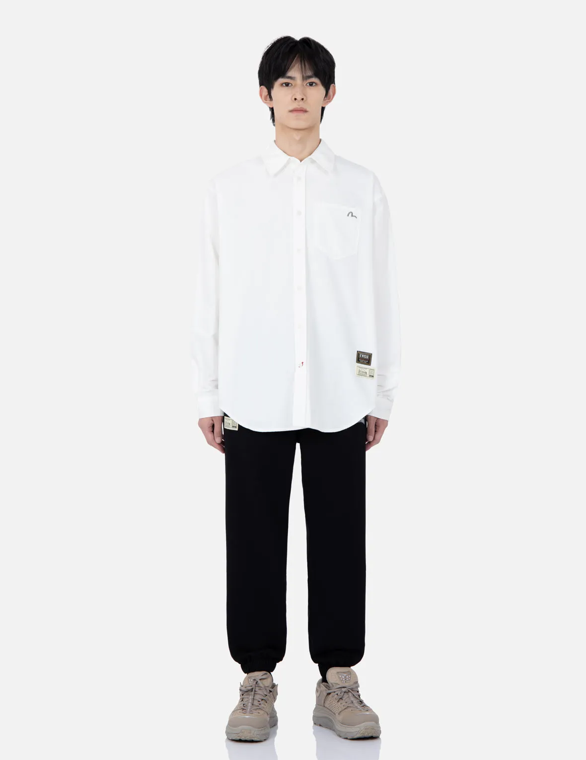 Retro Logo Print Oversized Shirt