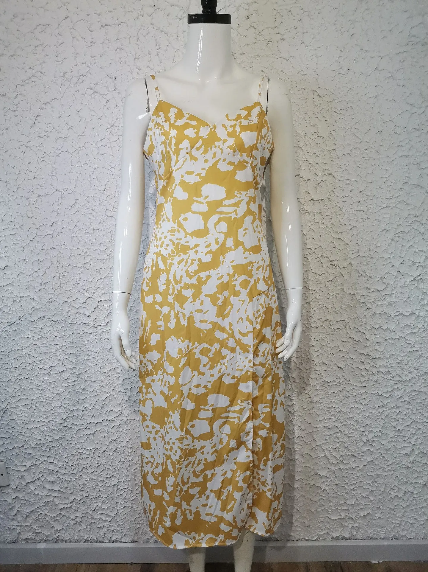 Sexy Camisole Print V-neck Dress