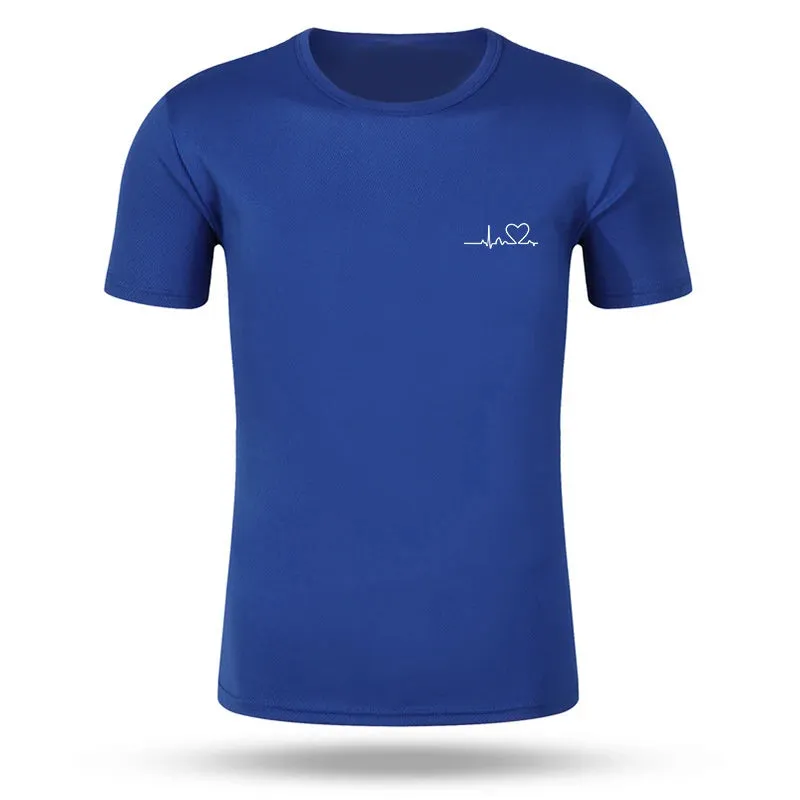 Short Sleeve Tee Fashion Clothing Pullover T Shirt for Men Daily O-Neck Tracksuit 2024 Summer Jogging Casual Quick Drying Tops