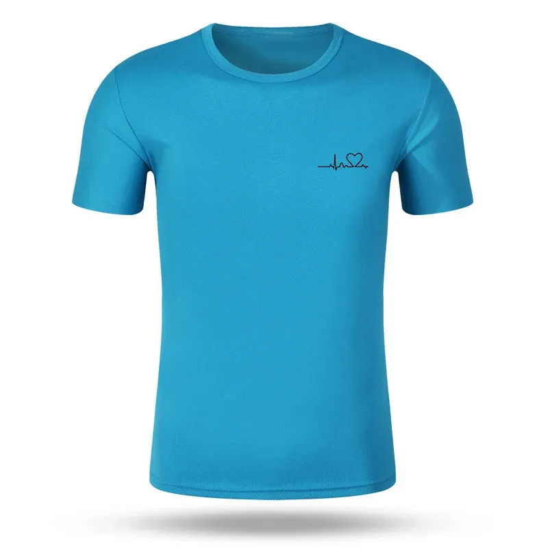 Short Sleeve Tee Fashion Clothing Pullover T Shirt for Men Daily O-Neck Tracksuit 2024 Summer Jogging Casual Quick Drying Tops