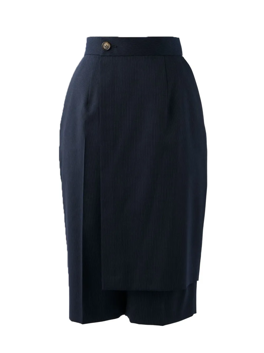 Stripe Layered Half Trouser (Navy)