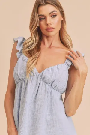 Sweetheart Neck Ruffled Strap Top