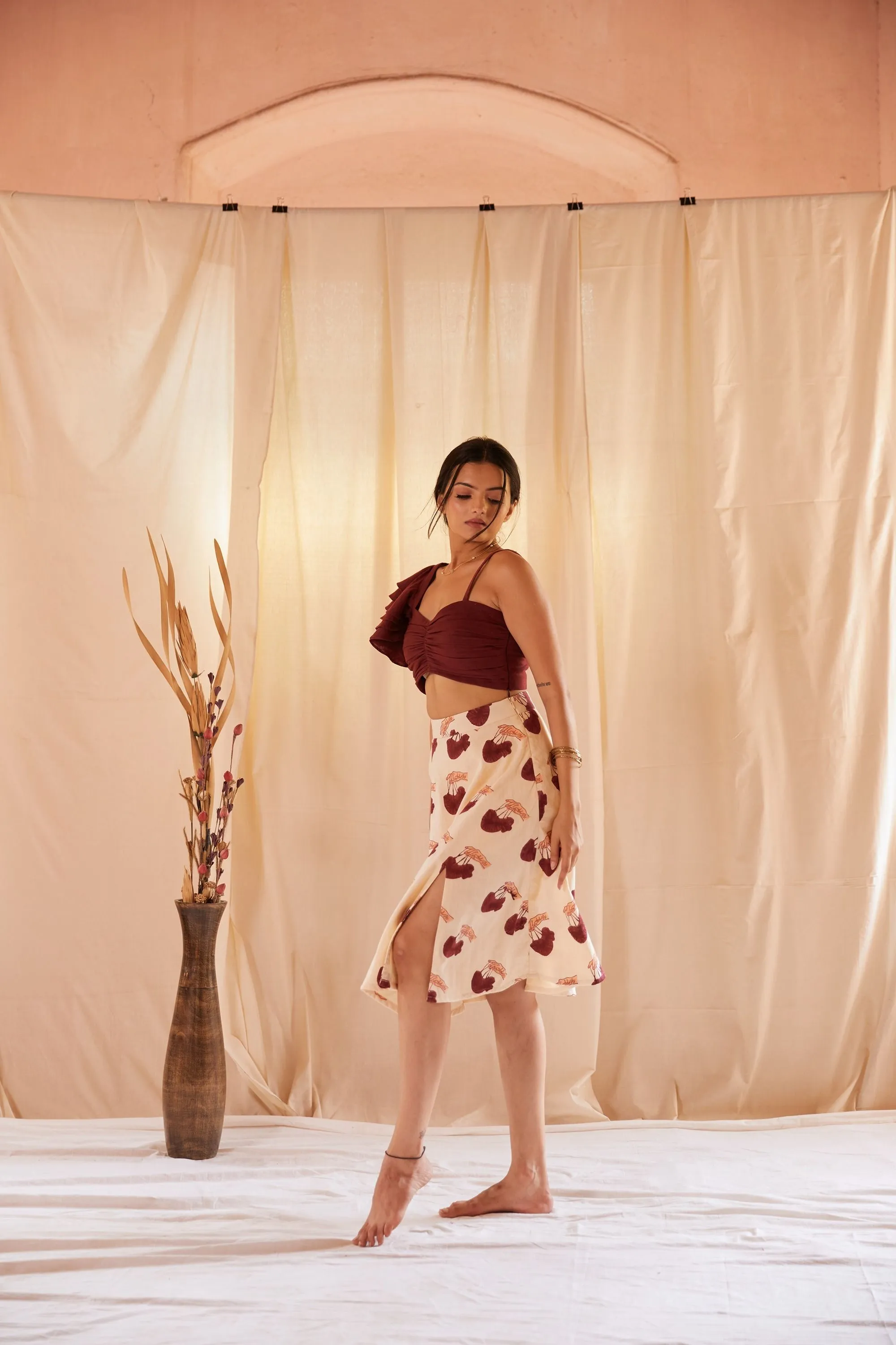 The Conscious Closet Congo Brown Gusty Mindful Women Skirt