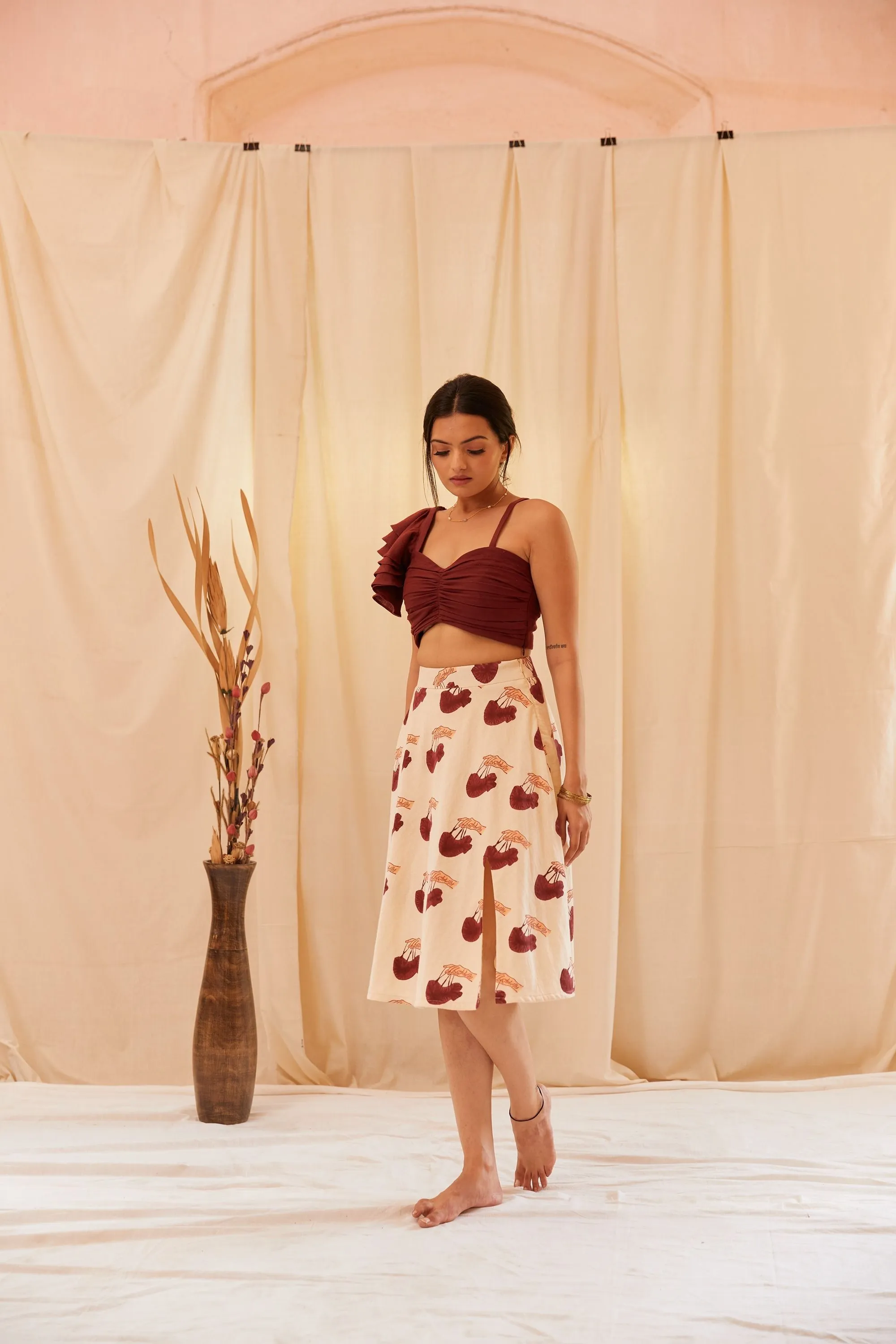 The Conscious Closet Congo Brown Gusty Mindful Women Skirt