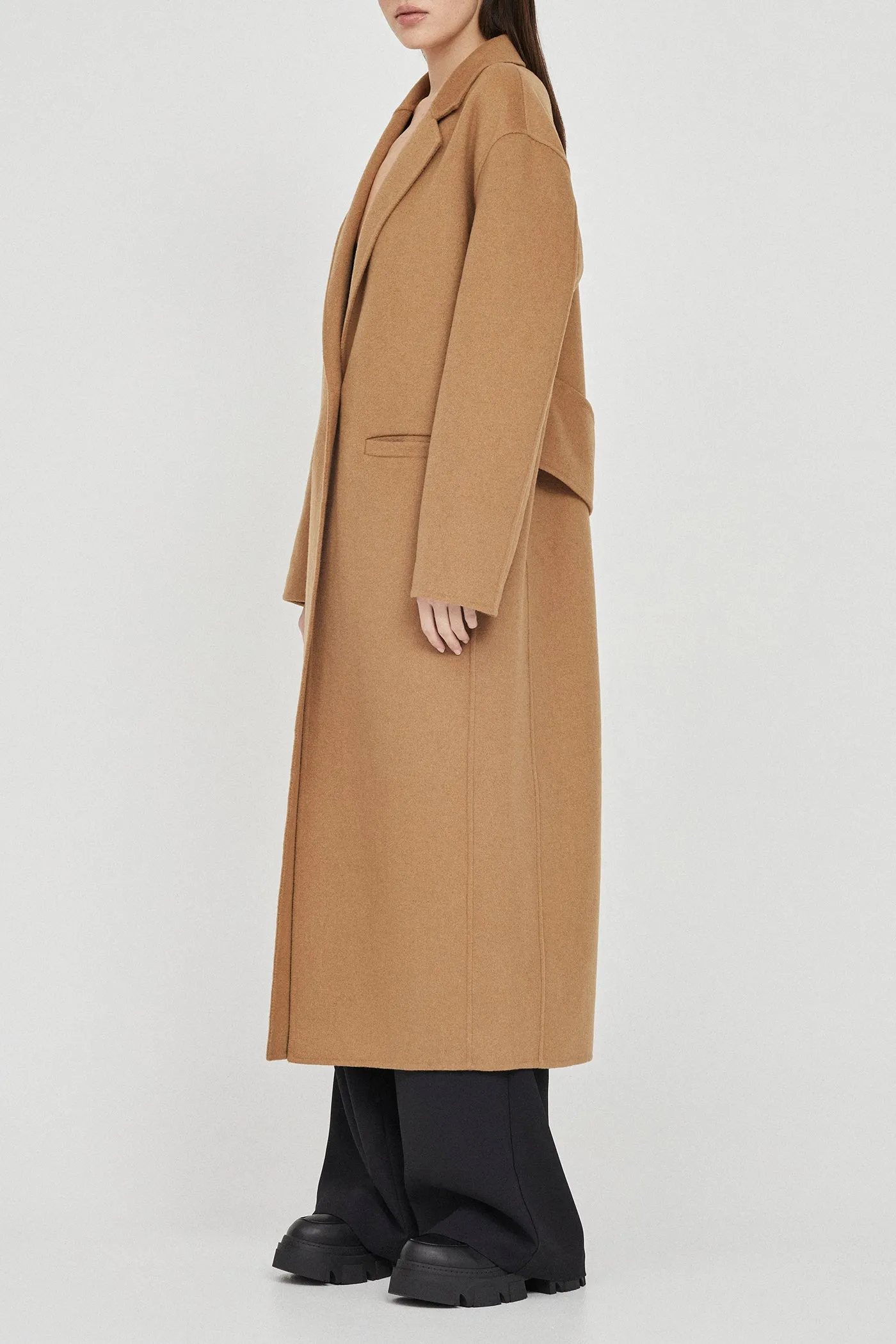 The Double Faced Button Wool Coat