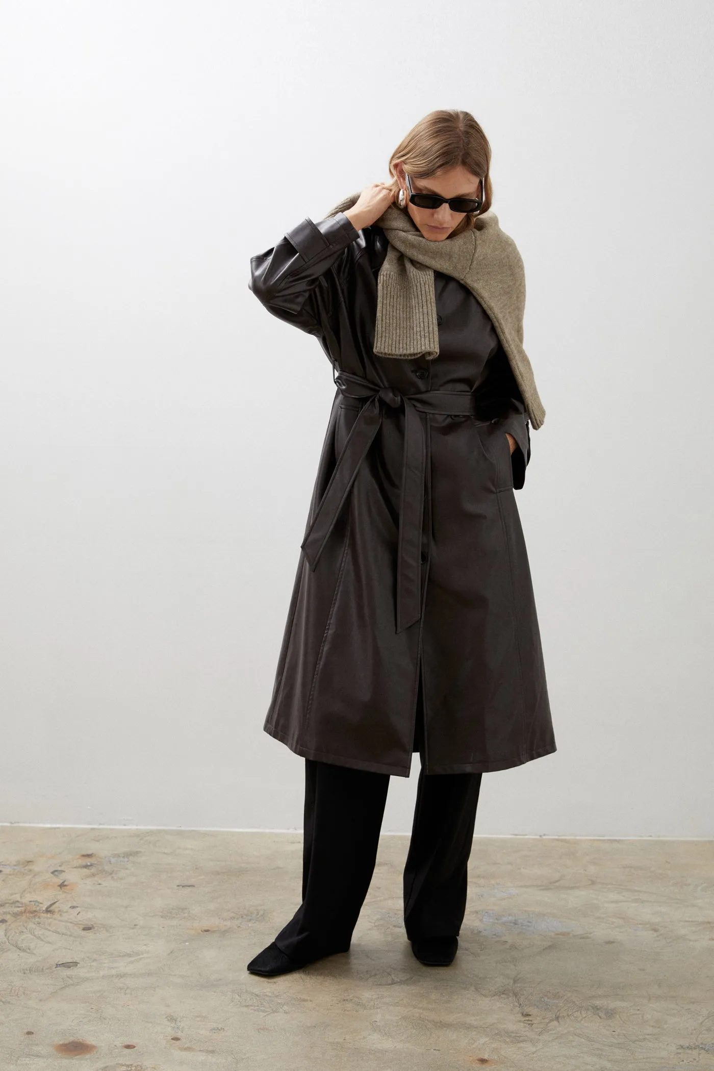 The Vegan Leather Trench Coat