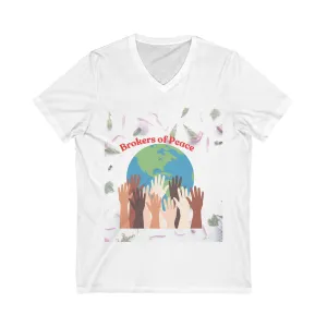 Unisex Jersey Short Sleeve V-Neck Tee