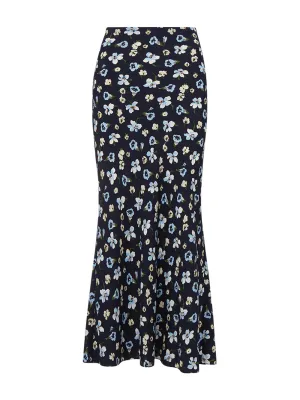 Veronica Beard Clover Skirt in Navy Multi