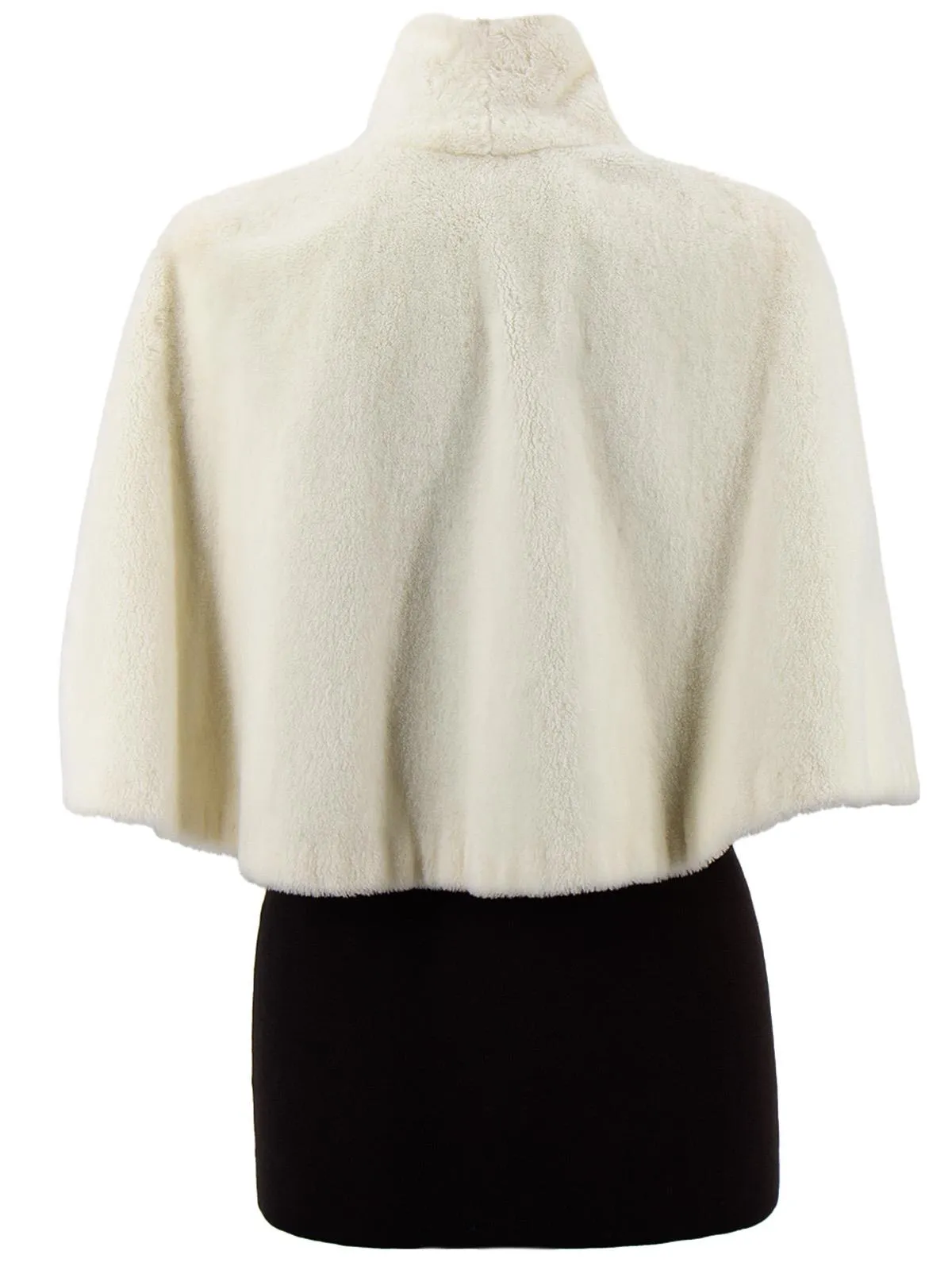 Vintage Cream Faux Fur Capelet