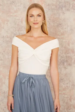 WHITE BARDO JERSEY TOP