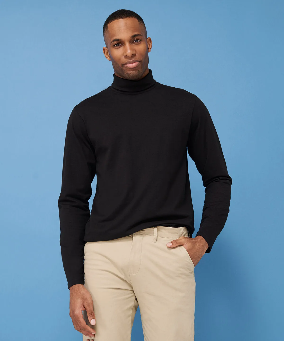 White - Long sleeve roll neck top