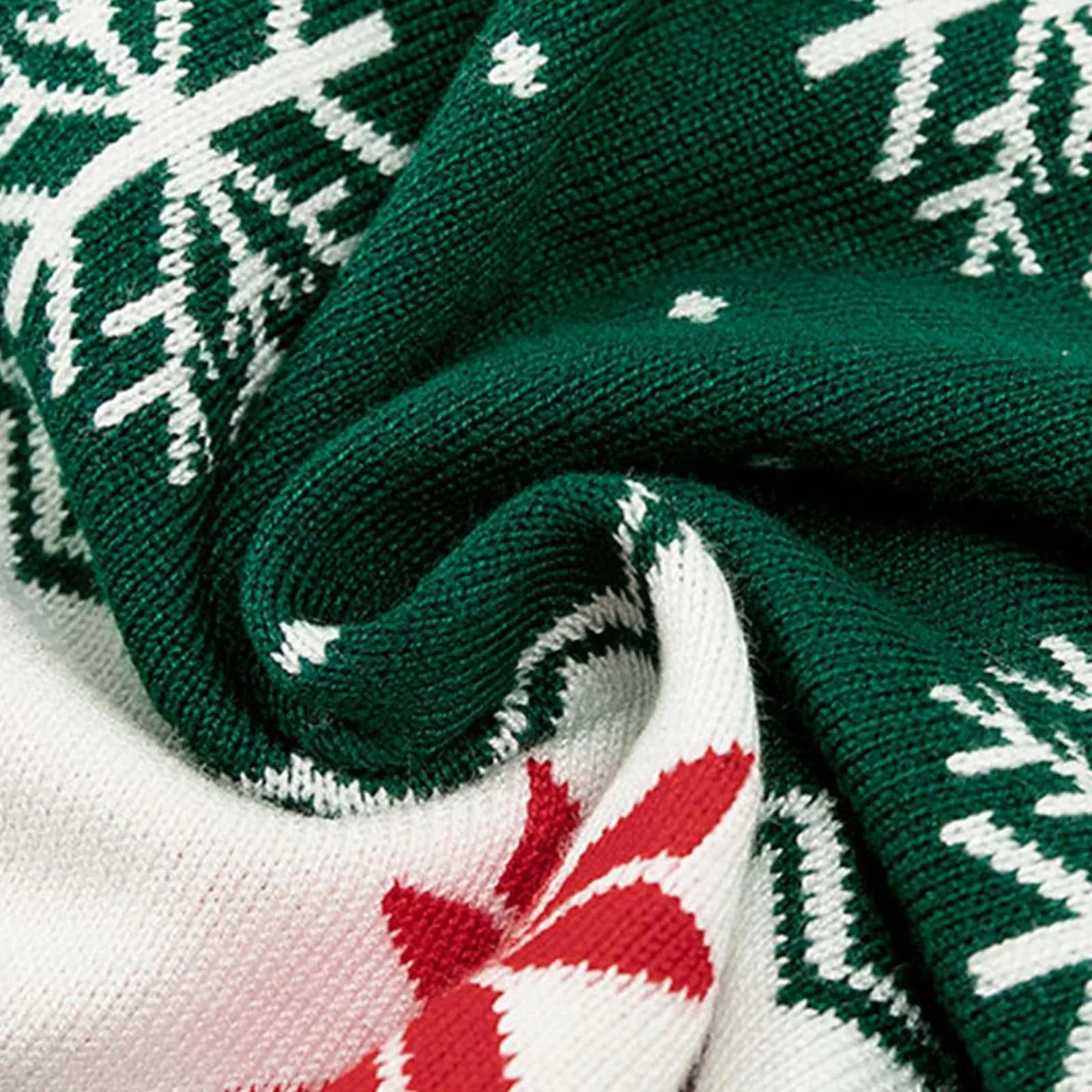 Winter Cozy Boys and Girls Green Sweater
