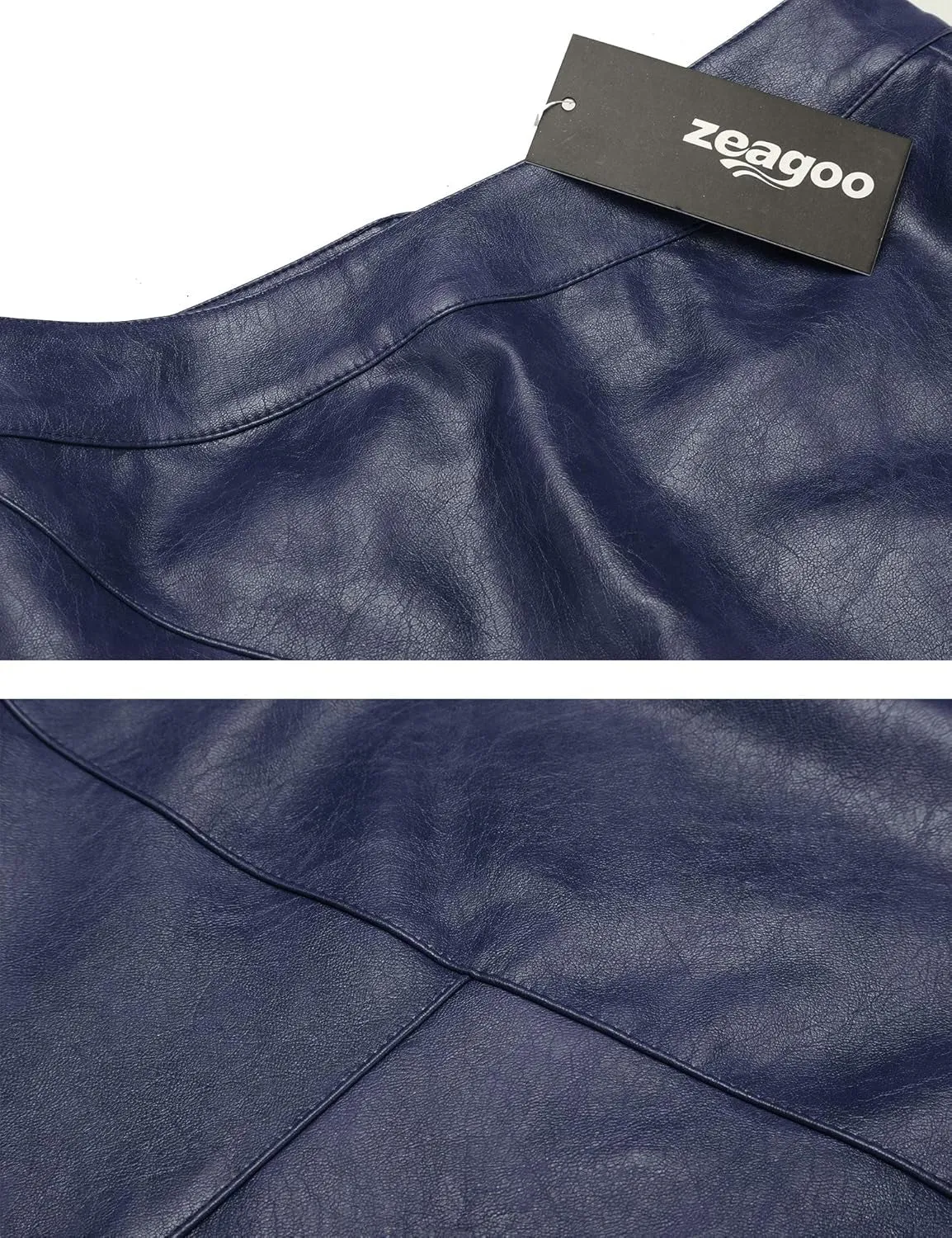 Women Classic High Waisted Faux Leather Bodycon Slim Mini Pencil Skirt
