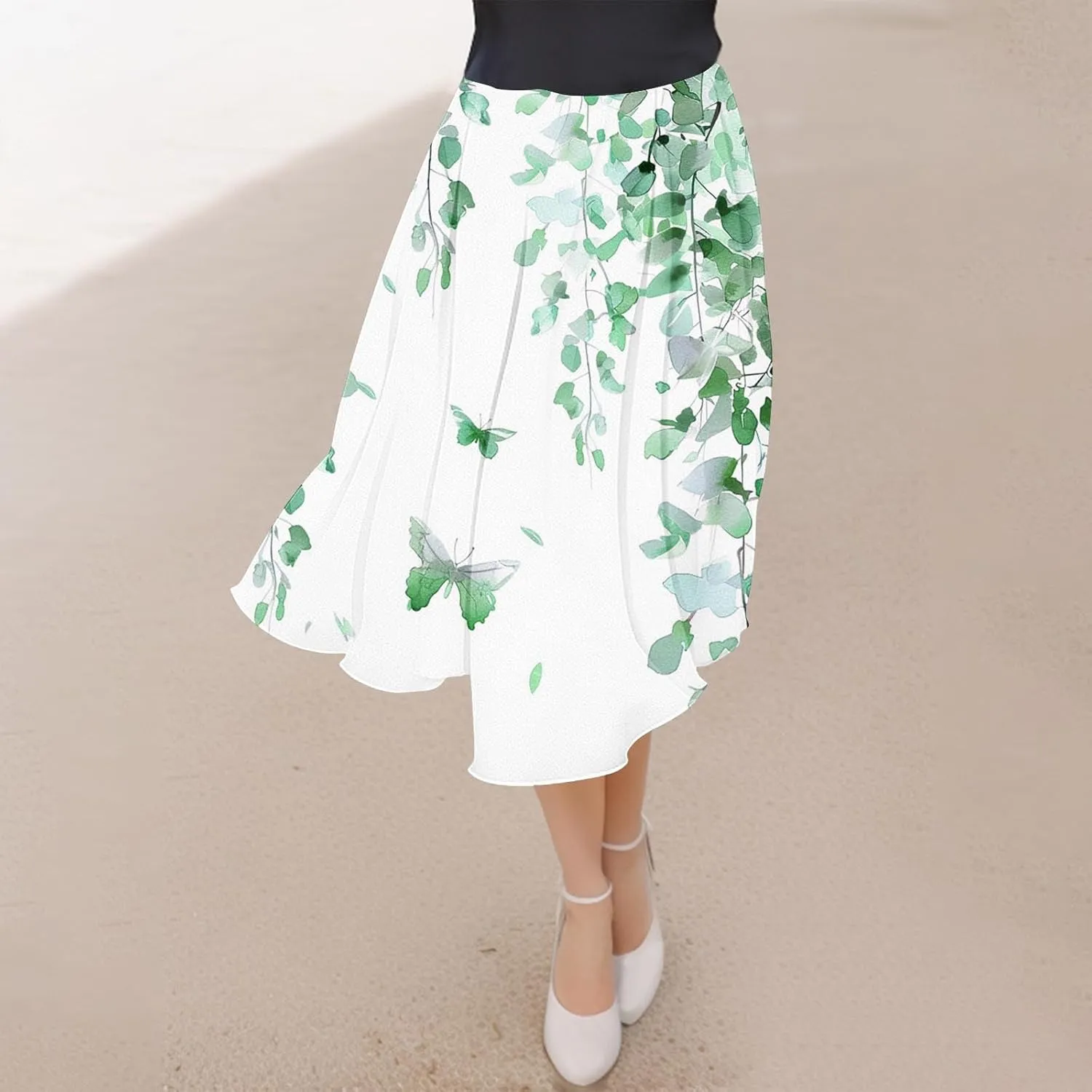 Womens 2024 Flowy Maxi Skirt Fall Elegant Pleated High Waisted Classic Long Skirts with Pocket Comfy Dress for Ladies