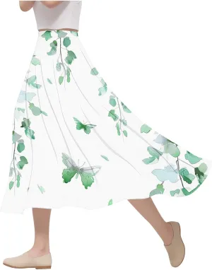 Womens 2024 Flowy Maxi Skirt Fall Elegant Pleated High Waisted Classic Long Skirts with Pocket Comfy Dress for Ladies