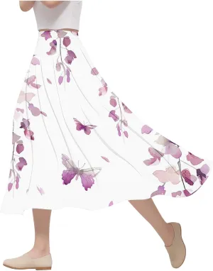 Womens 2024 Flowy Maxi Skirt Fall Elegant Pleated High Waisted Classic Long Skirts with Pocket Comfy Dress for Ladies