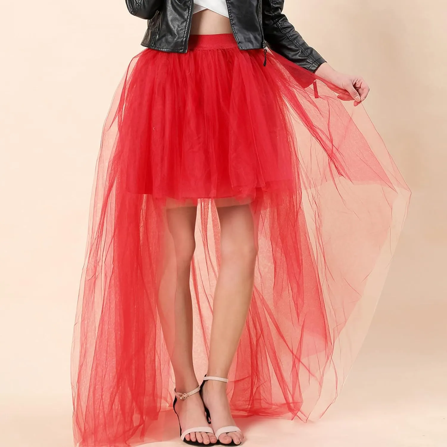 Women's A-Line High Waisted Midi Skirt Short Thin Women's Sexy Skirts Sexy Black Mesh Skirt Front Massage Table