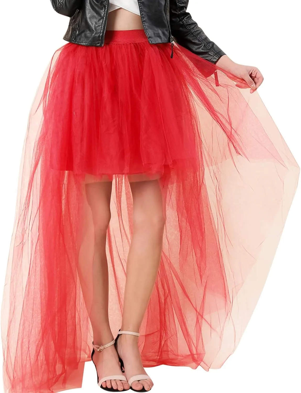 Women's A-Line High Waisted Midi Skirt Short Thin Women's Sexy Skirts Sexy Black Mesh Skirt Front Massage Table
