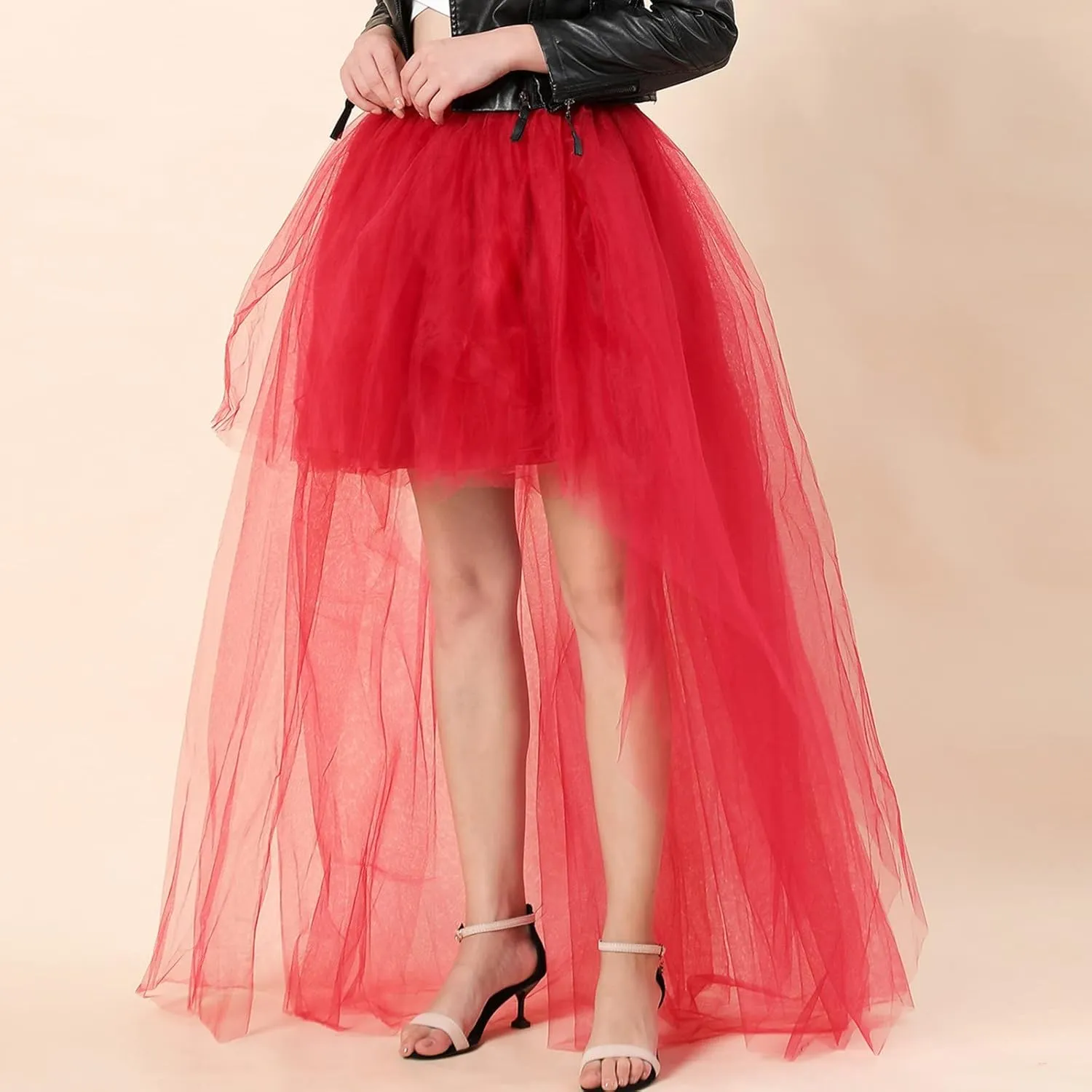 Women's A-Line High Waisted Midi Skirt Short Thin Women's Sexy Skirts Sexy Black Mesh Skirt Front Massage Table