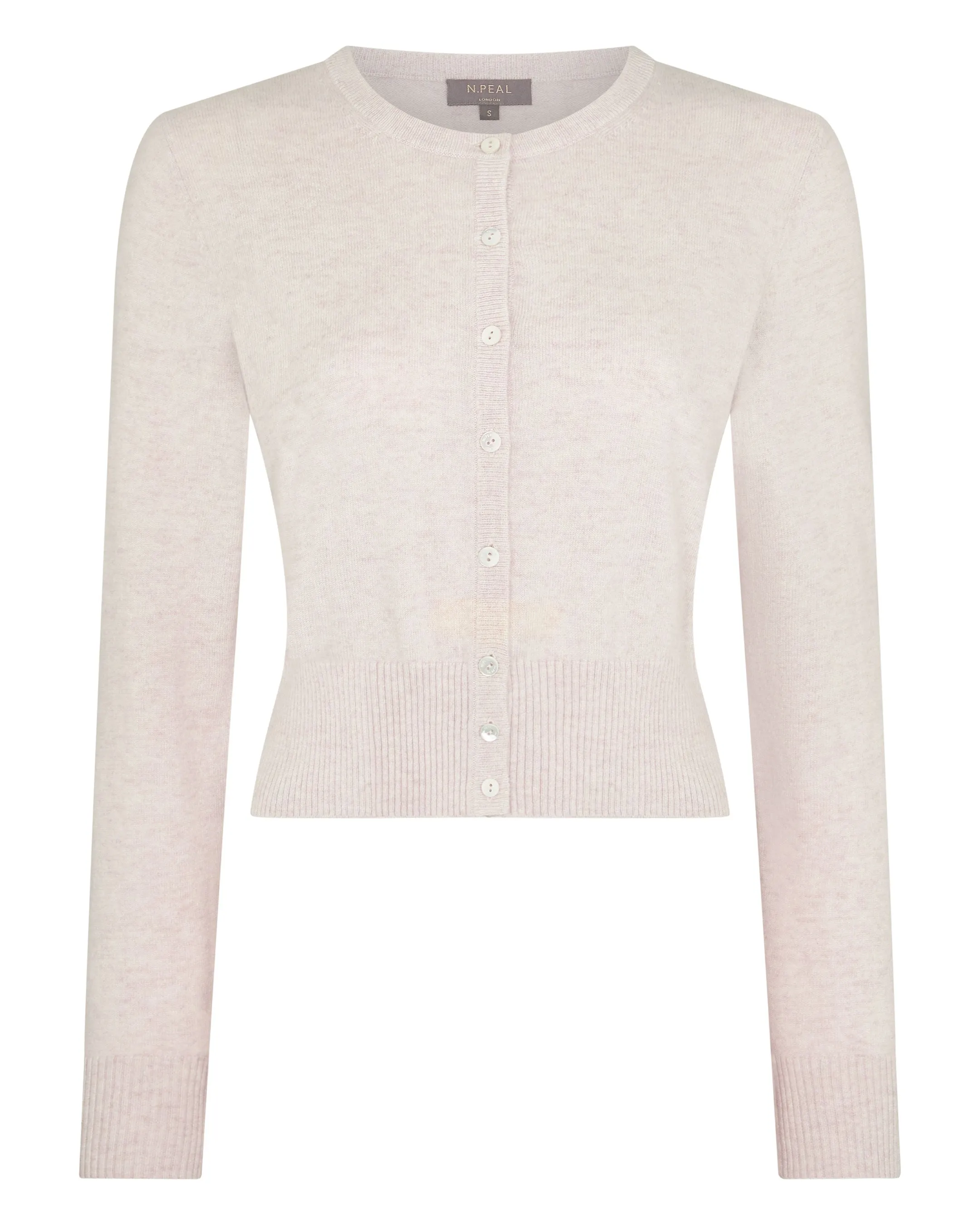 Women's Ivy Cropped Cashmere Cardigan Frost White